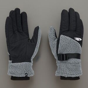 Nike High Pile Fleece Men's Gloves Grey Size Medium Black/Gray Therma-Fit